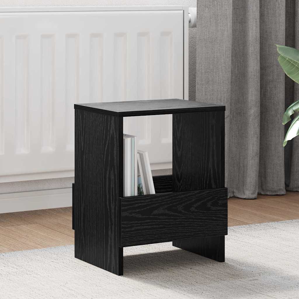 Scaffale per riviste 2 pcs Rovere Nero 35 x 30 x 45 cm