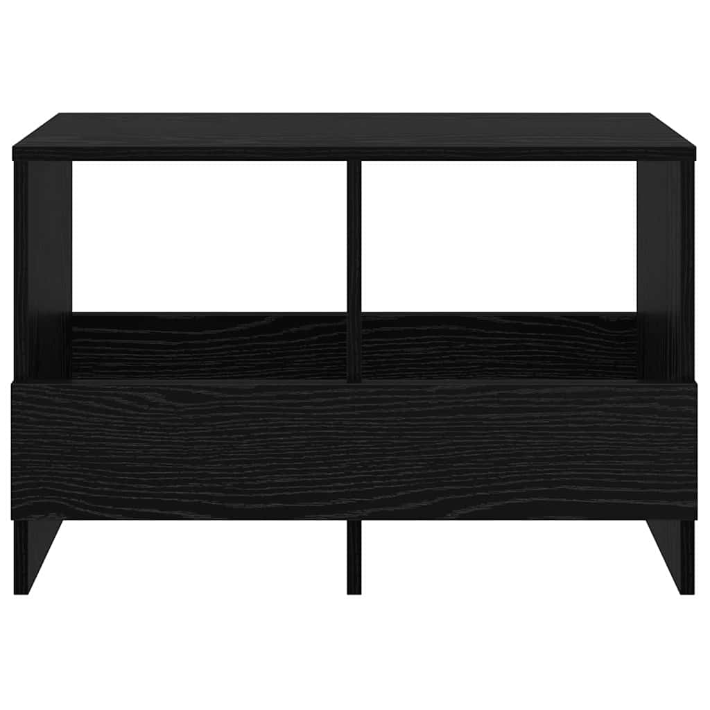 Scaffale per riviste Rovere Nero 68,5 x 30 x 45 cm