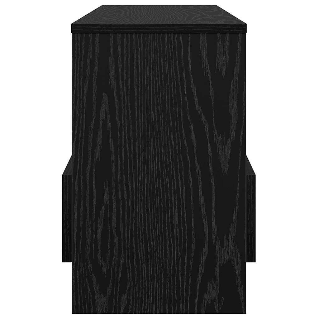 Scaffale per riviste Rovere Nero 68,5 x 30 x 45 cm