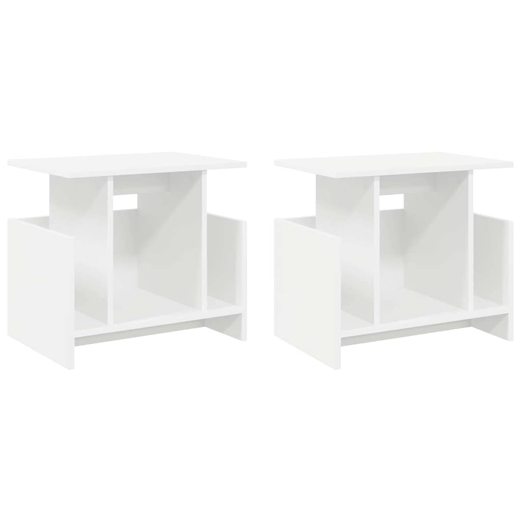 Supporto TV 2 pcs Bianco 50 x 35 x 45 cm Legno multistrato