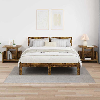 Supporto TV 2 pcs Rovere fumé 50 x 35 x 45 cm Legno multistrato