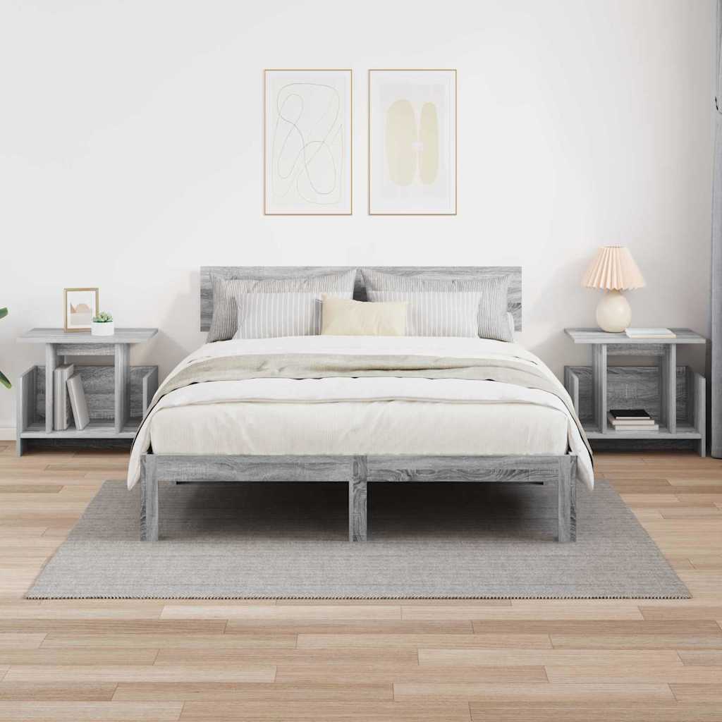 Supporto TV 2 pcs Grigio Sonoma 50 x 35 x 45 cm