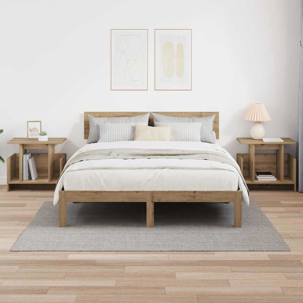 Supporto TV 2 pcs Rovere artigianale 50 x 35 x 45 cm