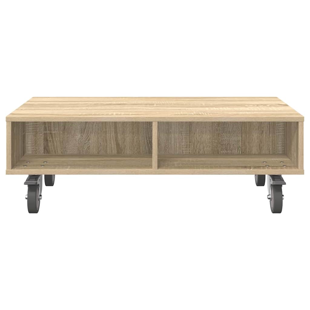 Tavolino con Ruote Rovere Sonoma 90 x 50 x 30 cm