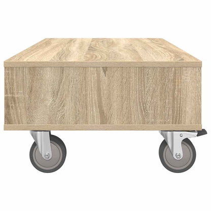 Tavolino con Ruote Rovere Sonoma 90 x 50 x 30 cm
