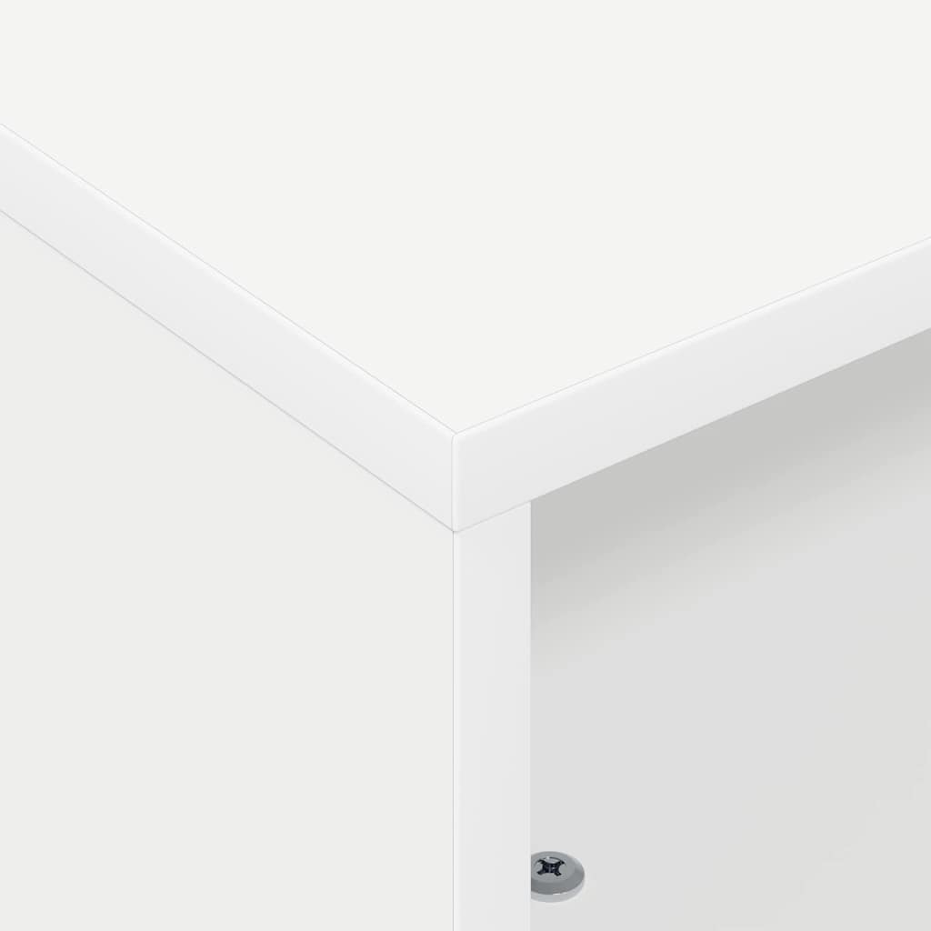 Tavolino con Ruote Bianco 50 x 50 x 30 cm Legno multistrato