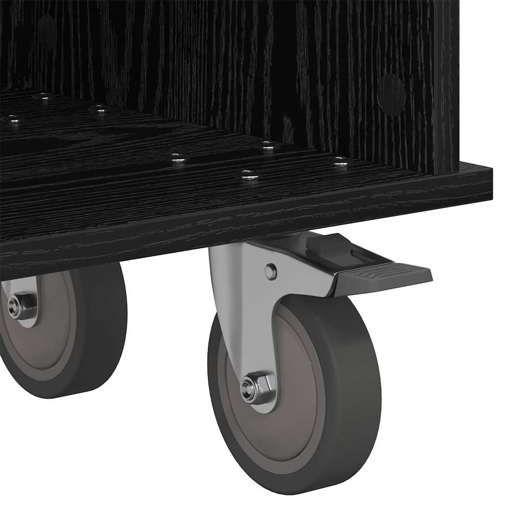 Supporto TV Rovere Nero 100 x 35 x 35 cm Legno multistrato