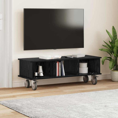 Supporto TV Rovere Nero 100 x 35 x 35 cm Legno multistrato