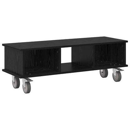 Supporto TV Rovere Nero 100 x 35 x 35 cm Legno multistrato