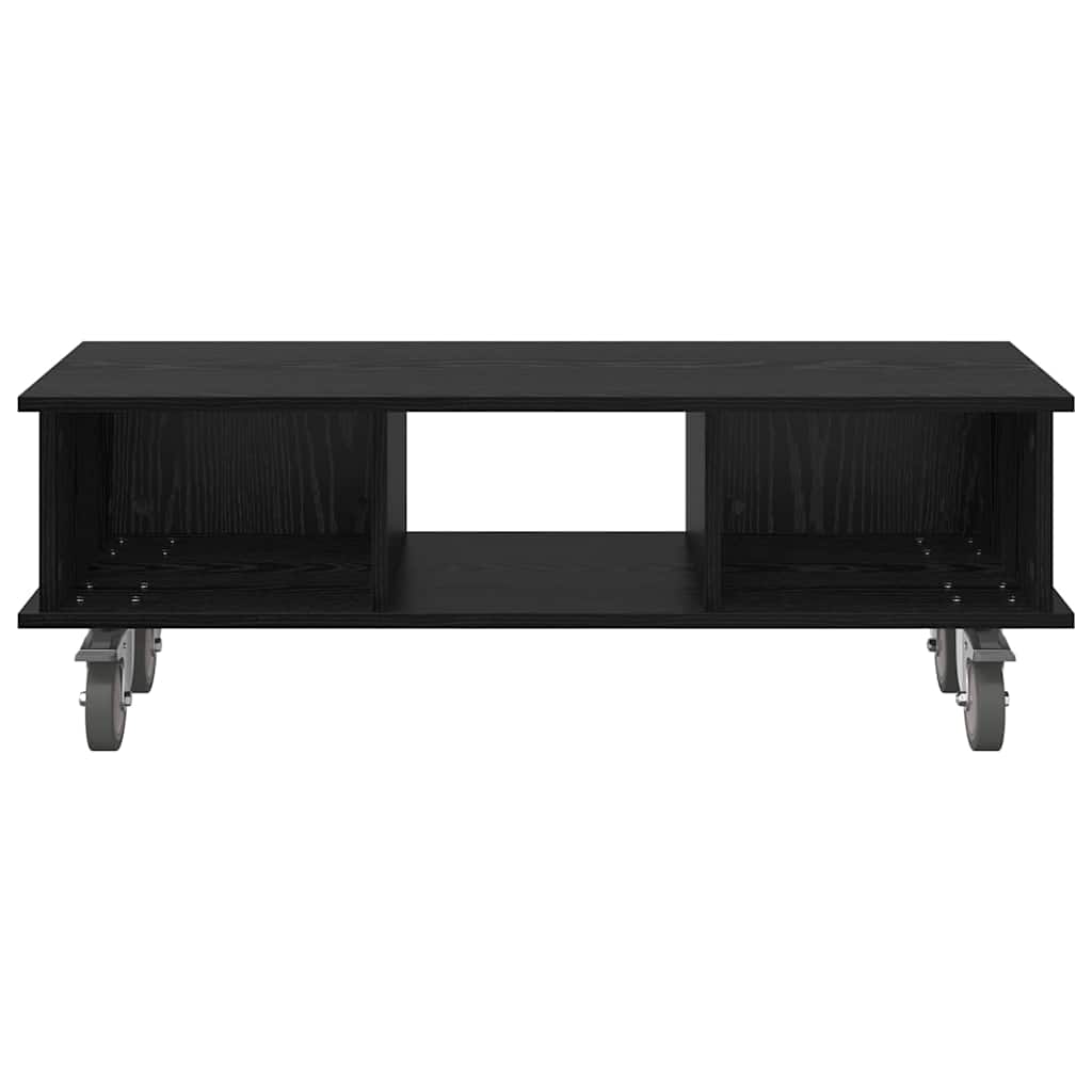 Supporto TV Rovere Nero 100 x 35 x 35 cm Legno multistrato