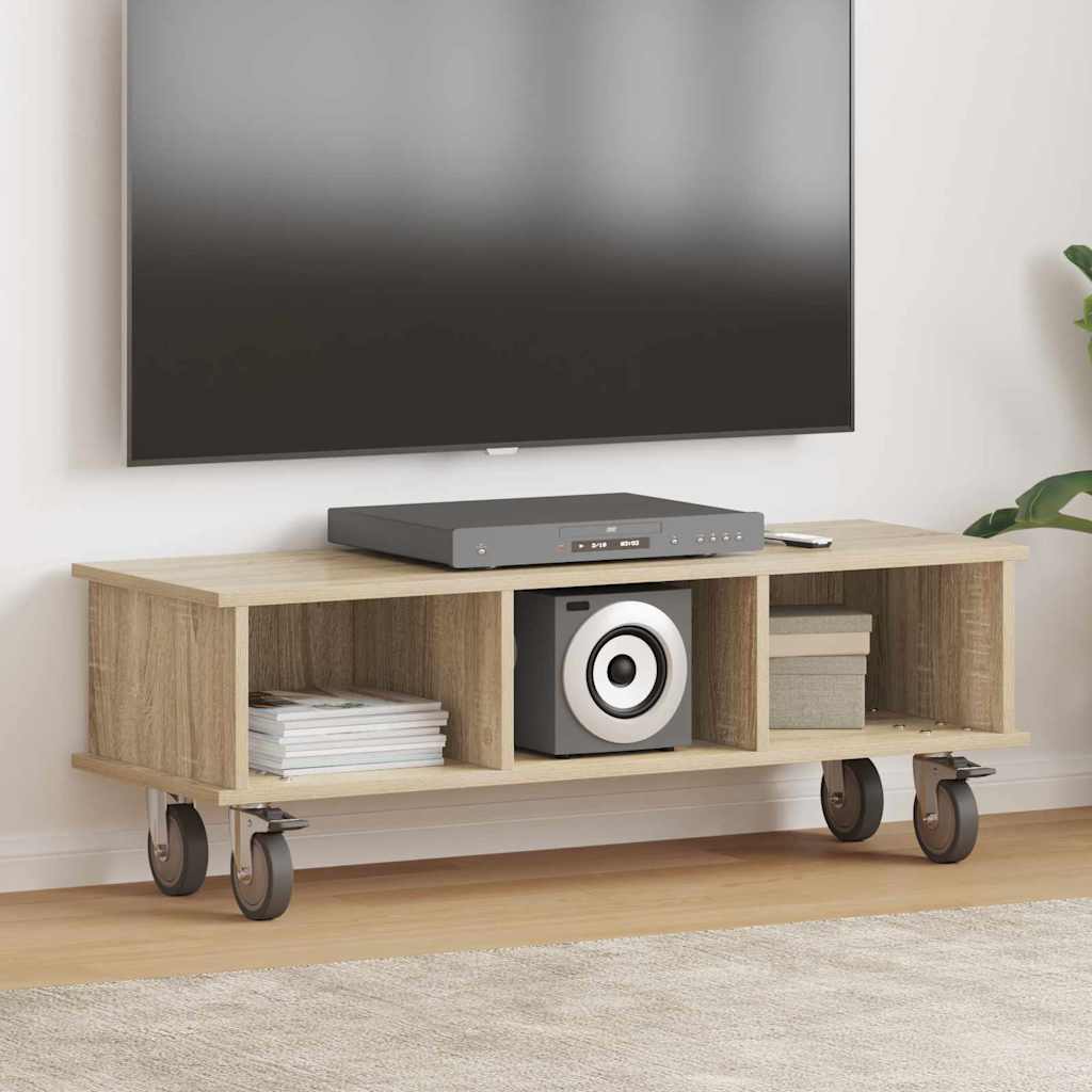 Supporto TV Rovere Sonoma 100 x 35 x 35 cm Legno multistrato