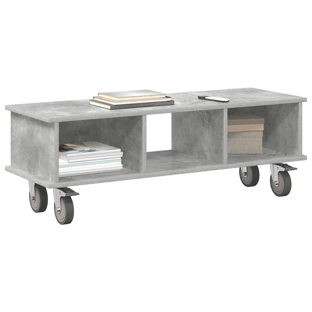 Supporto TV Grigio cemento 100 x 35 x 35 cm Legno multistrato