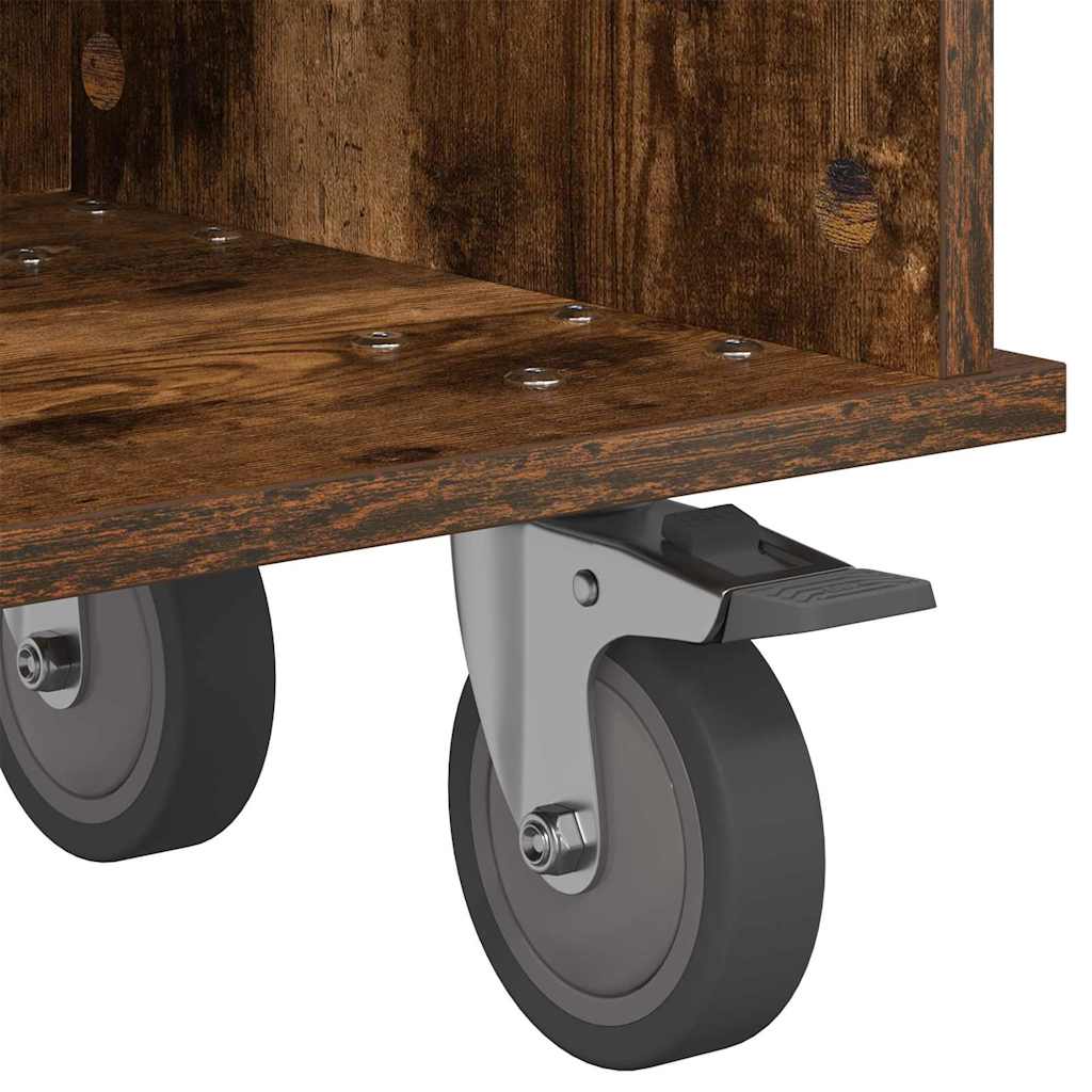 Supporto TV Rovere fumé 100 x 35 x 35 cm Legno multistrato