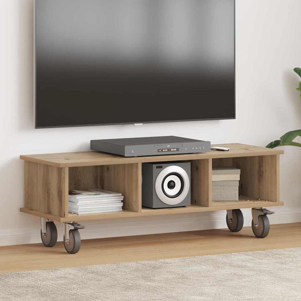 Supporto TV Rovere artigianale 100 x 35 x 35 cm