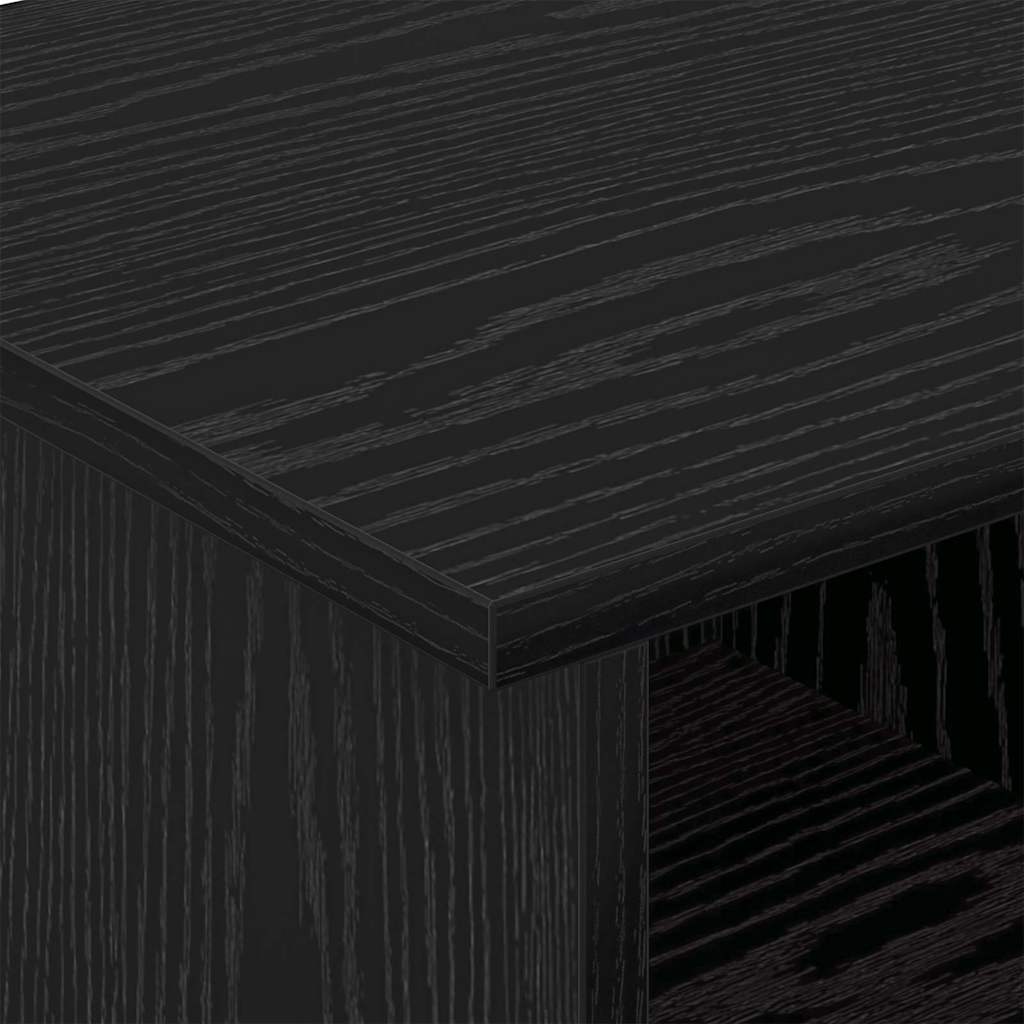 Supporto TV Rovere Nero 68,5 x 35 x 35 cm Legno multistrato