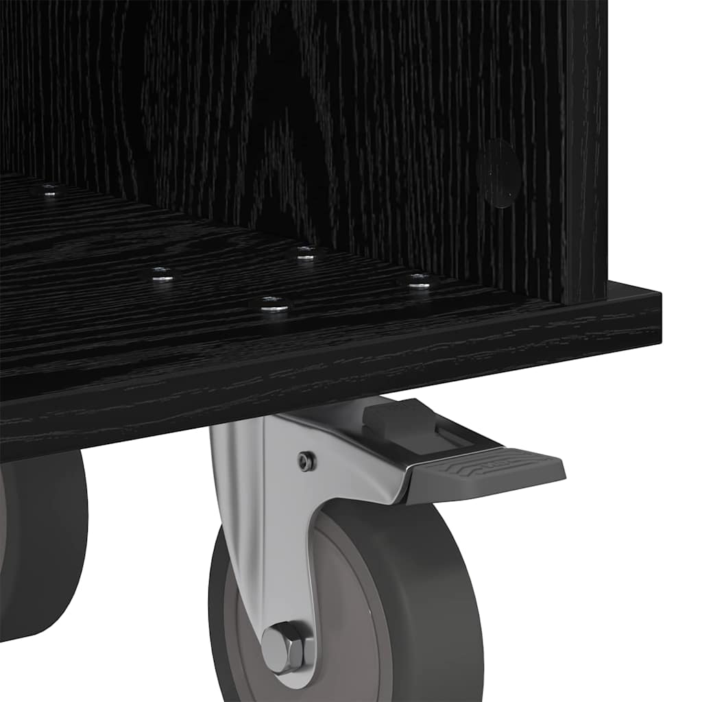 Supporto TV Rovere Nero 68,5 x 35 x 35 cm Legno multistrato