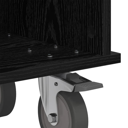 Supporto TV Rovere Nero 68,5 x 35 x 35 cm Legno multistrato