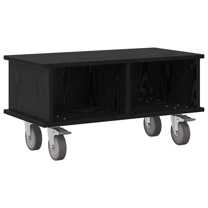 Supporto TV Rovere Nero 68,5 x 35 x 35 cm Legno multistrato