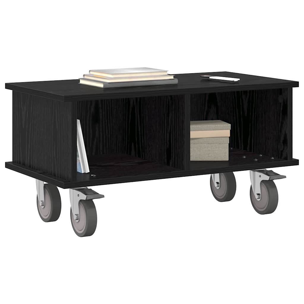 Supporto TV Rovere Nero 68,5 x 35 x 35 cm Legno multistrato