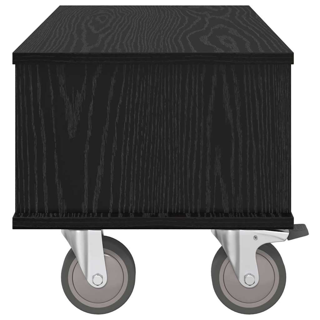 Supporto TV Rovere Nero 68,5 x 35 x 35 cm Legno multistrato