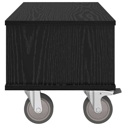 Supporto TV Rovere Nero 68,5 x 35 x 35 cm Legno multistrato