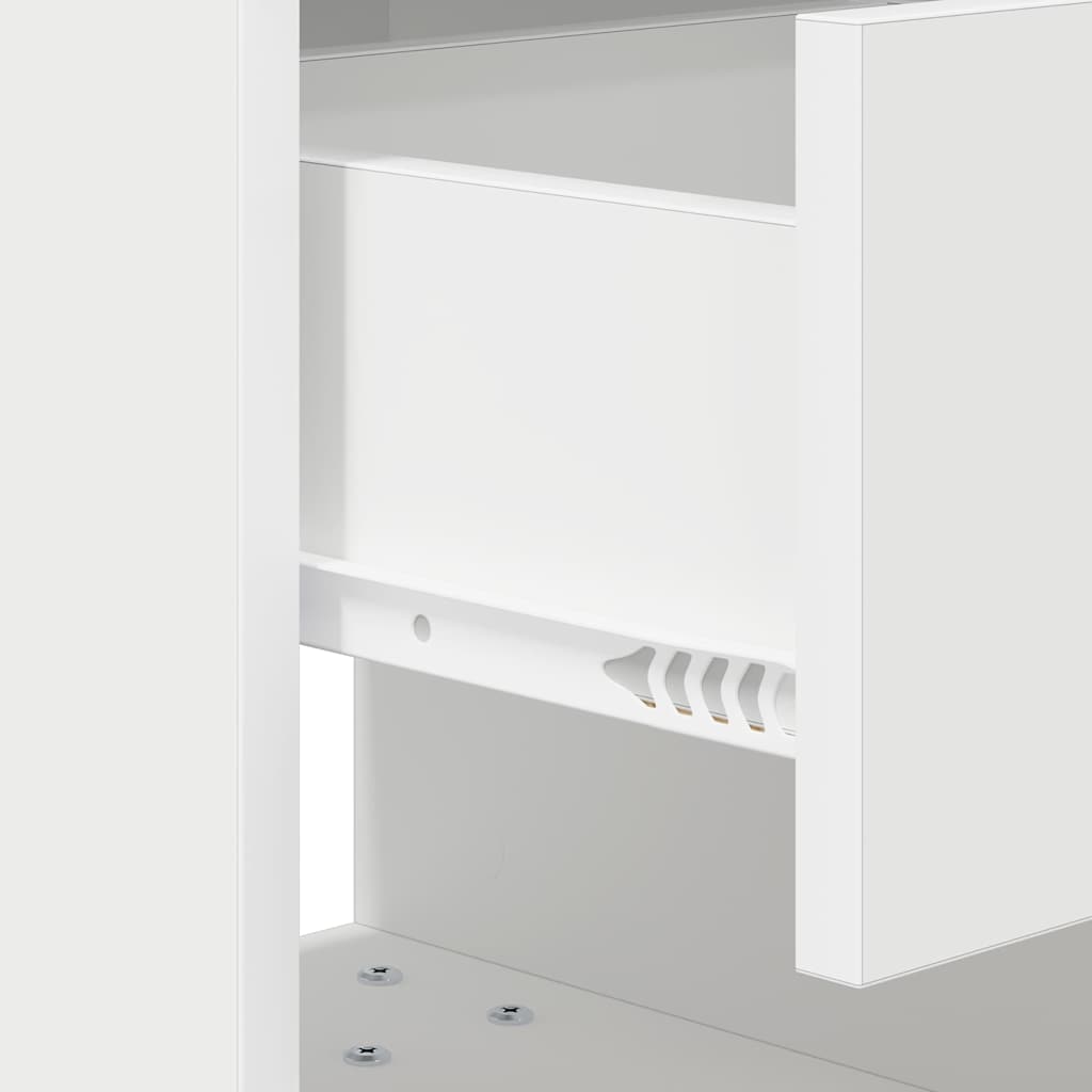 Comodino Bianco 40,5 x 40 x 48 cm Legno multistrato