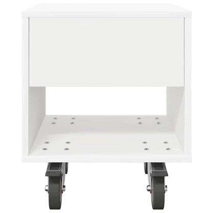 Comodino Bianco 40,5 x 40 x 48 cm Legno multistrato | homemem39