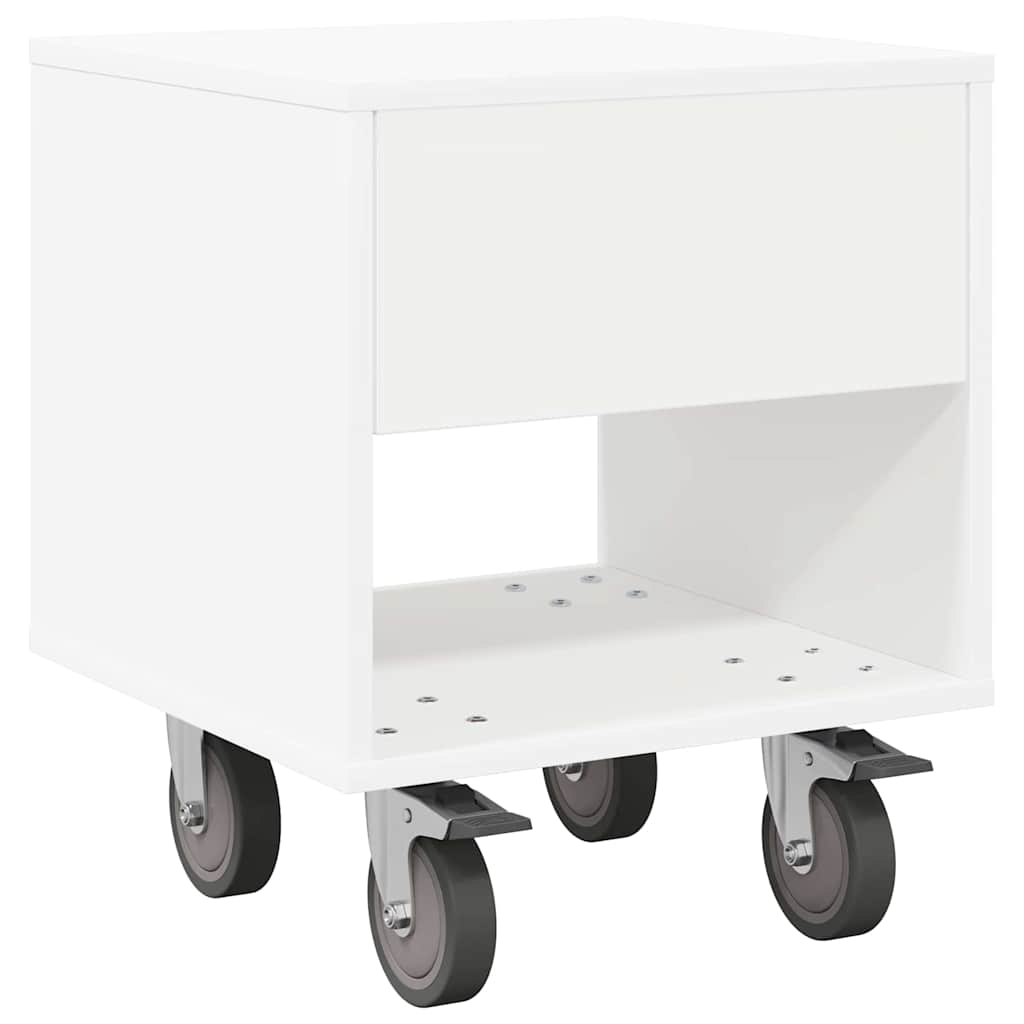 Comodino 2 pcs Bianco 40,5 x 40 x 48 cm Legno multistrato | homemem39
