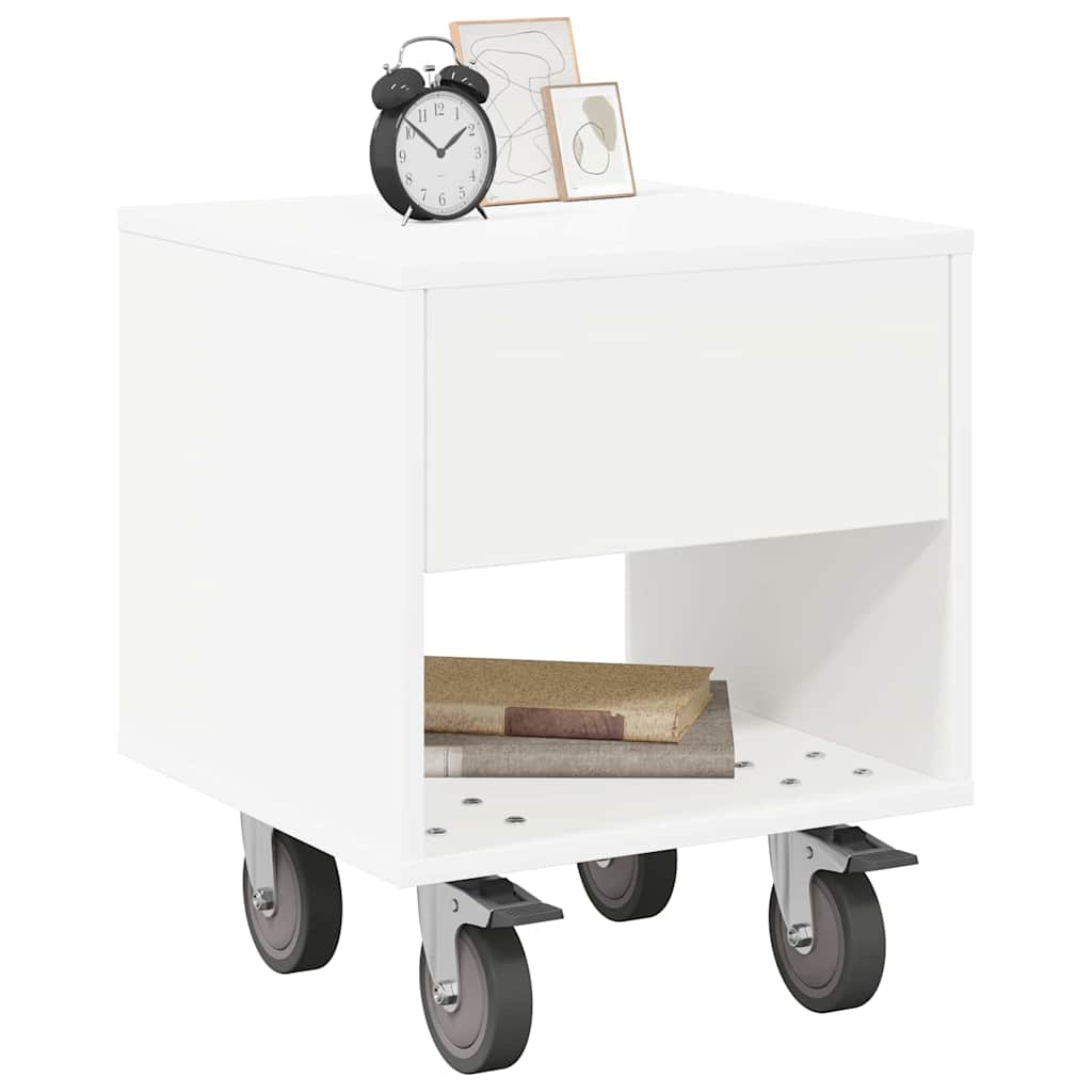 Comodino 2 pcs Bianco 40,5 x 40 x 48 cm Legno multistrato | homemem39