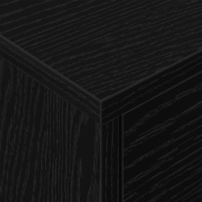 Comodino Rovere Nero 40,5 x 40 x 48 cm Legno multistrato | homemem39