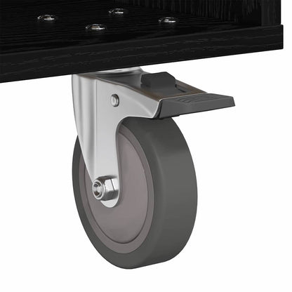 Comodino Rovere Nero 40,5 x 40 x 48 cm Legno multistrato | homemem39