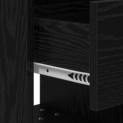 Comodino Rovere Nero 40,5 x 40 x 48 cm Legno multistrato
