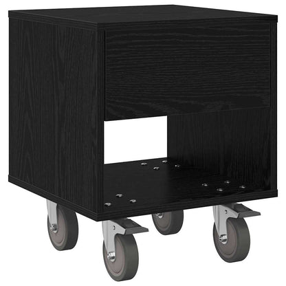 Comodino Rovere Nero 40,5 x 40 x 48 cm Legno multistrato | homemem39