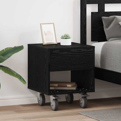 Comodino 2 pcs Rovere Nero 40,5 x 40 x 48 cm Legno multistrato | homemem39
