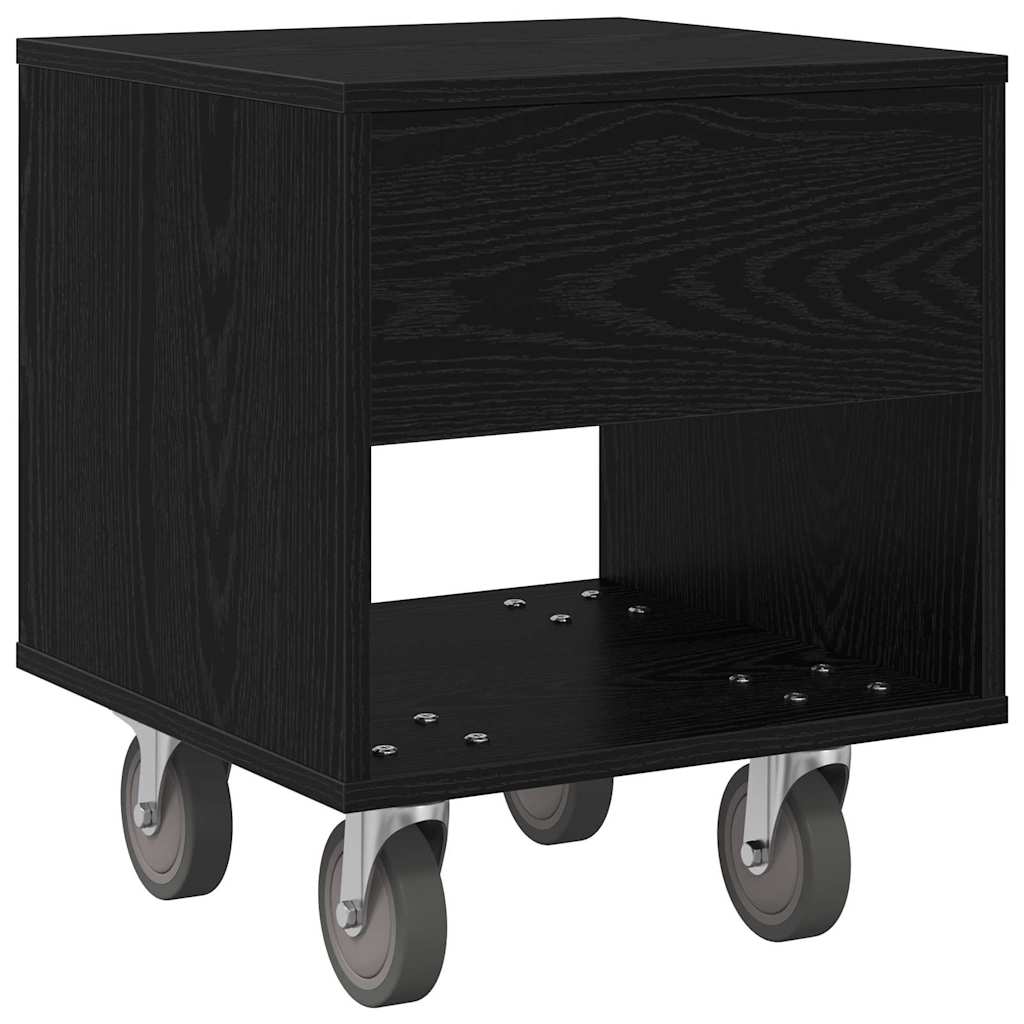 Comodino 2 pcs Rovere Nero 40,5 x 40 x 48 cm Legno multistrato | homemem39