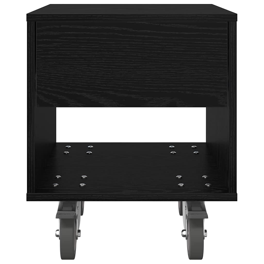Comodino 2 pcs Rovere Nero 40,5 x 40 x 48 cm Legno multistrato | homemem39