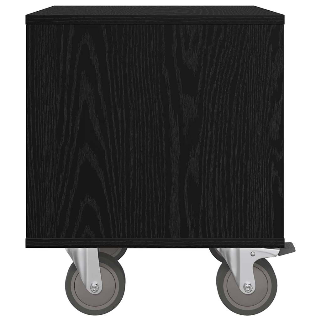 Comodino 2 pcs Rovere Nero 40,5 x 40 x 48 cm Legno multistrato | homemem39
