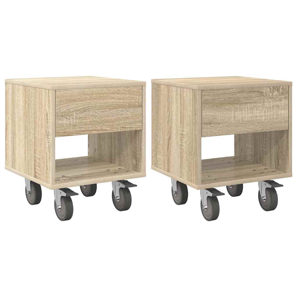 Comodino 2 pcs Rovere Sonoma 40,5 x 40 x 48 cm | homemem39