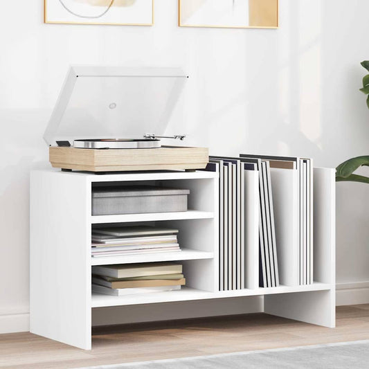 Mobile porta vinili Bianco 78.5 x 35 x 45 cm Legno multistrato | homemem39