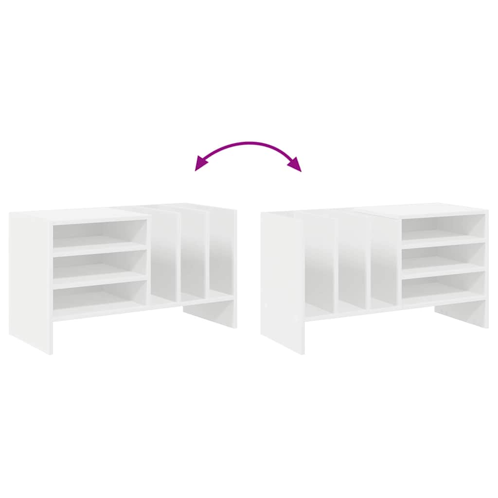 Mobile porta vinili Bianco 78.5 x 35 x 45 cm Legno multistrato