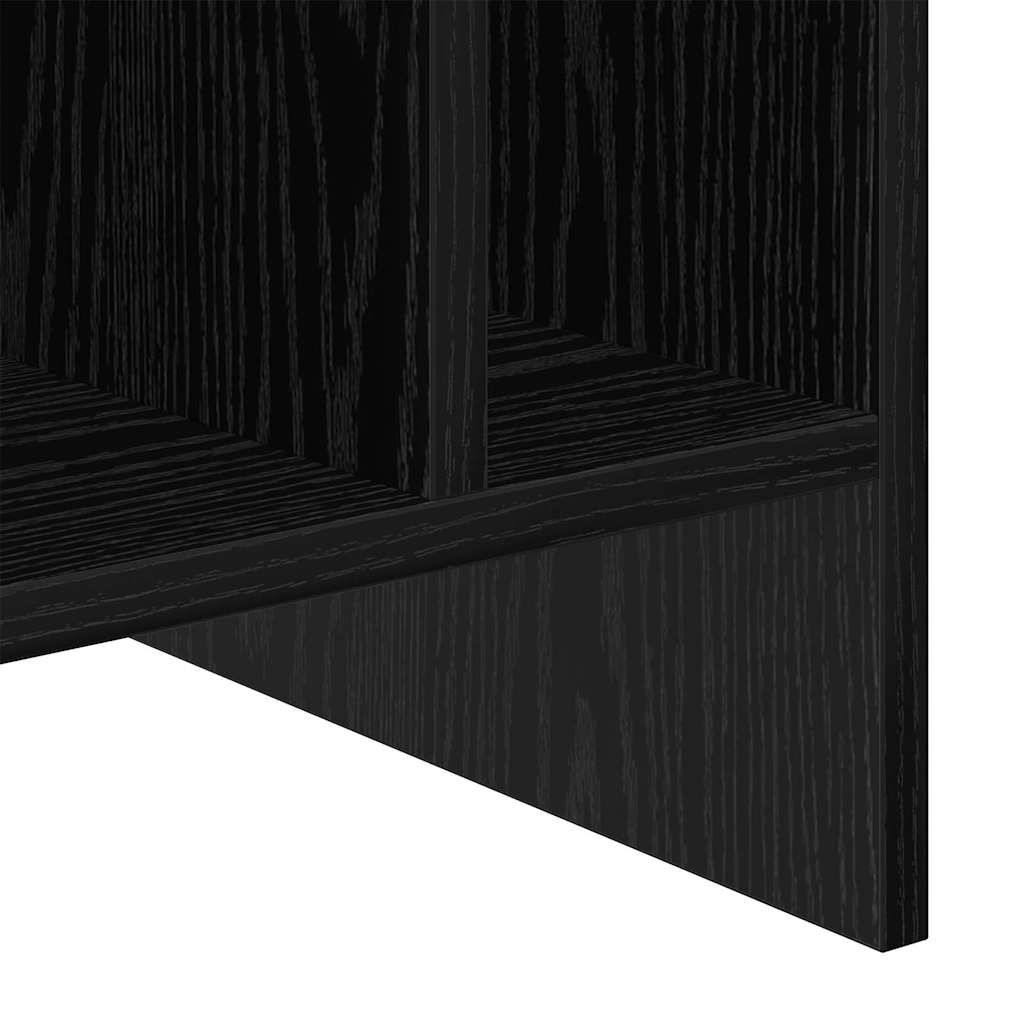 Mobile porta vinili Rovere Nero 78.5 x 35 x 45 cm | homemem39