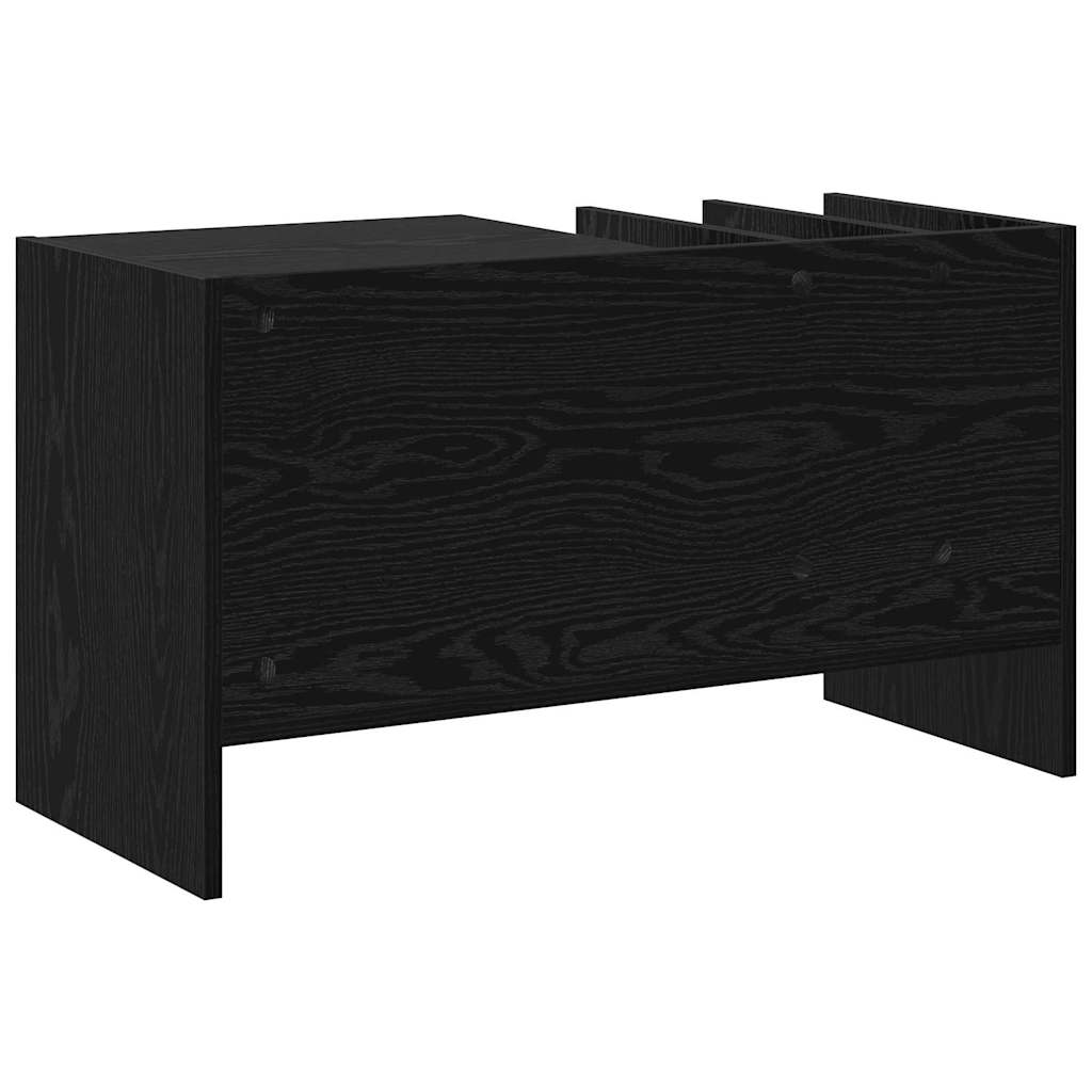 Mobile porta vinili Rovere Nero 78.5 x 35 x 45 cm