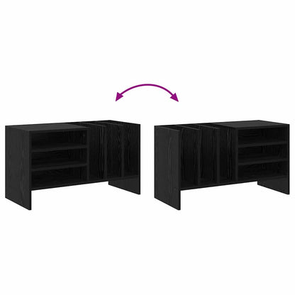 Mobile porta vinili Rovere Nero 78.5 x 35 x 45 cm