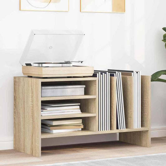 Mobile porta vinili Rovere Sonoma 78.5 x 35 x 45 cm | homemem39
