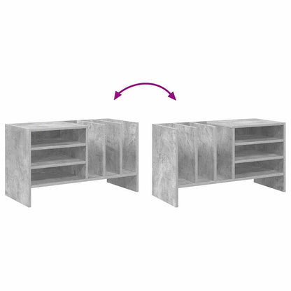 Mobile porta vinili Grigio cemento 78.5 x 35 x 45 cm