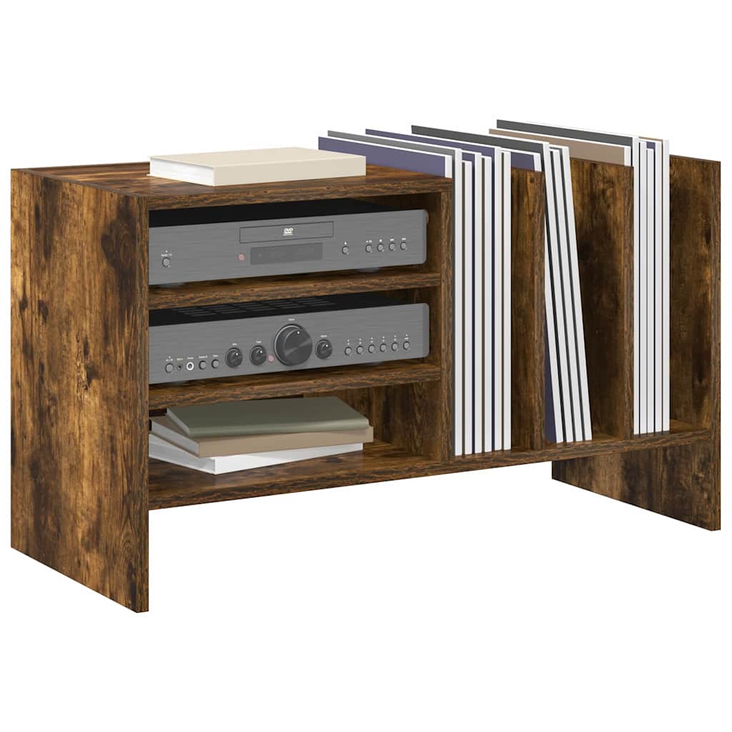 Mobile porta vinili Rovere fumé 78.5 x 35 x 45 cm