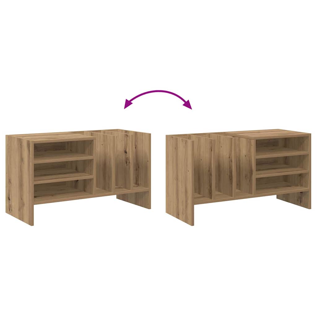 Mobile porta vinili Rovere artigianale 78.5 x 35 x 45 cm | homemem39
