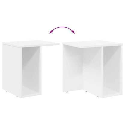 Tavolino Bianco 37 x 32 x 40 cm Legno multistrato | homemem39
