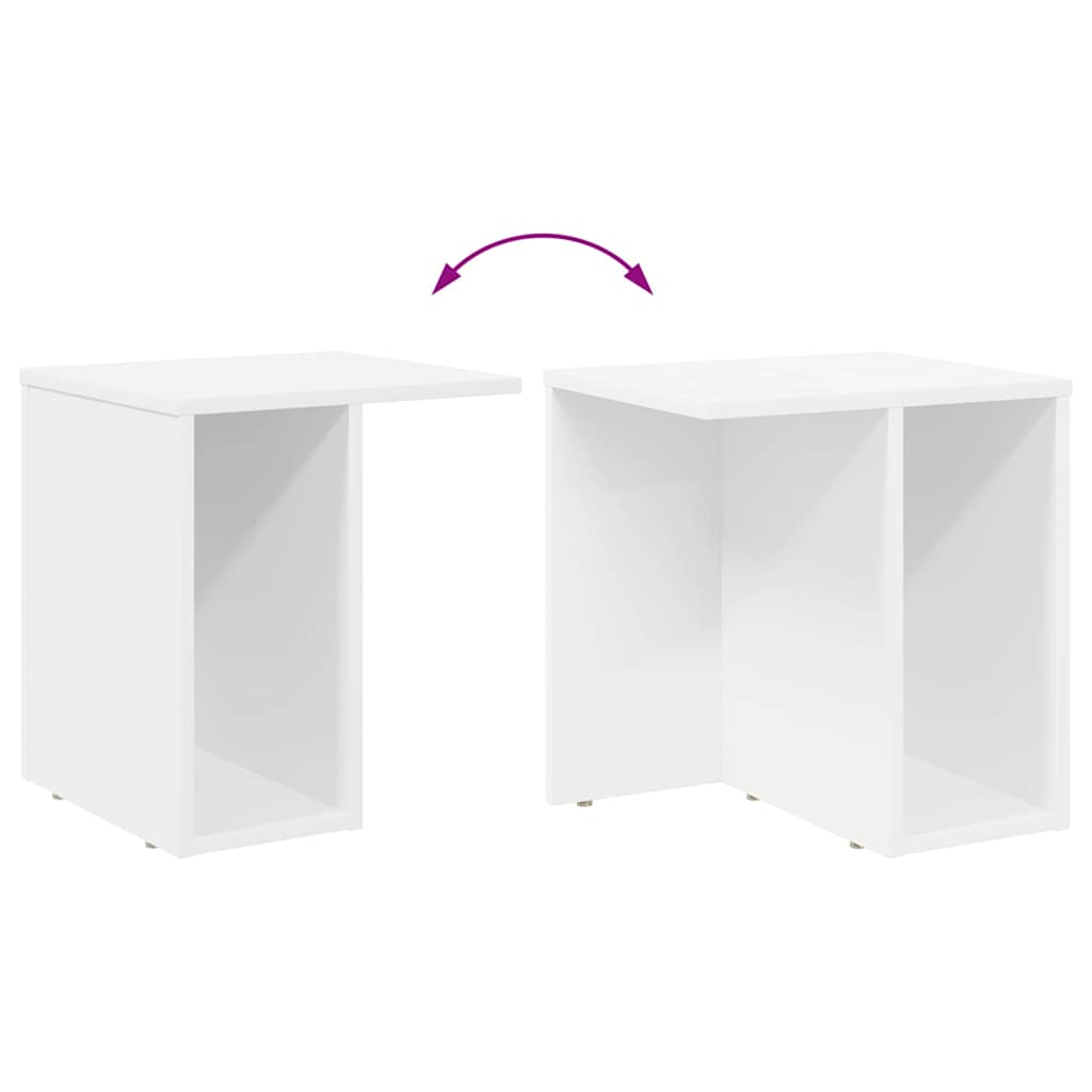 Tavolino Bianco 37 x 32 x 40 cm Legno multistrato | homemem39