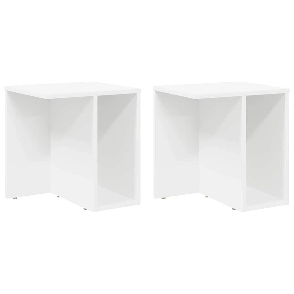 Tavolino 2 pcs Bianco 37 x 32 x 40 cm Legno multistrato | homemem39